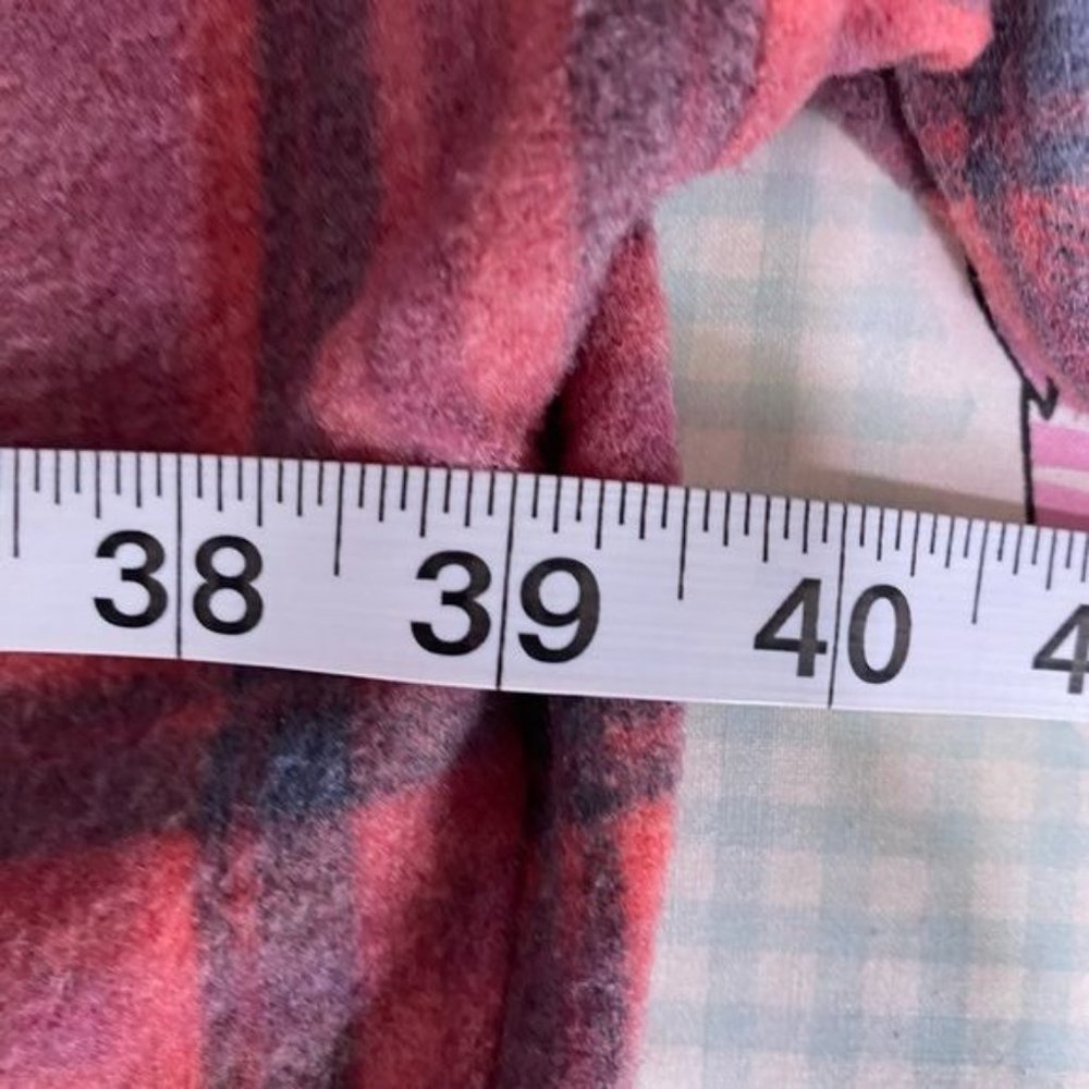 Lane Bryant ladies pink plaid long sleeve turtleneck blouse top size 18/20 - Picture 14 of 15